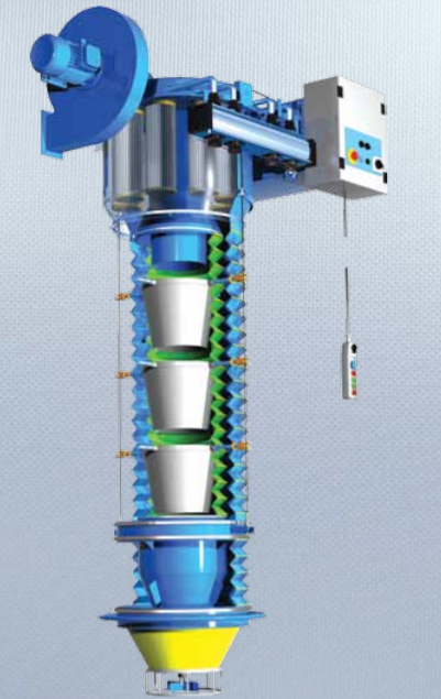 Telescopic loading arm for lorries